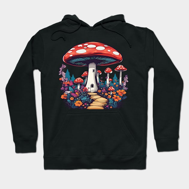 Mushroom House Hoodie by Carpede